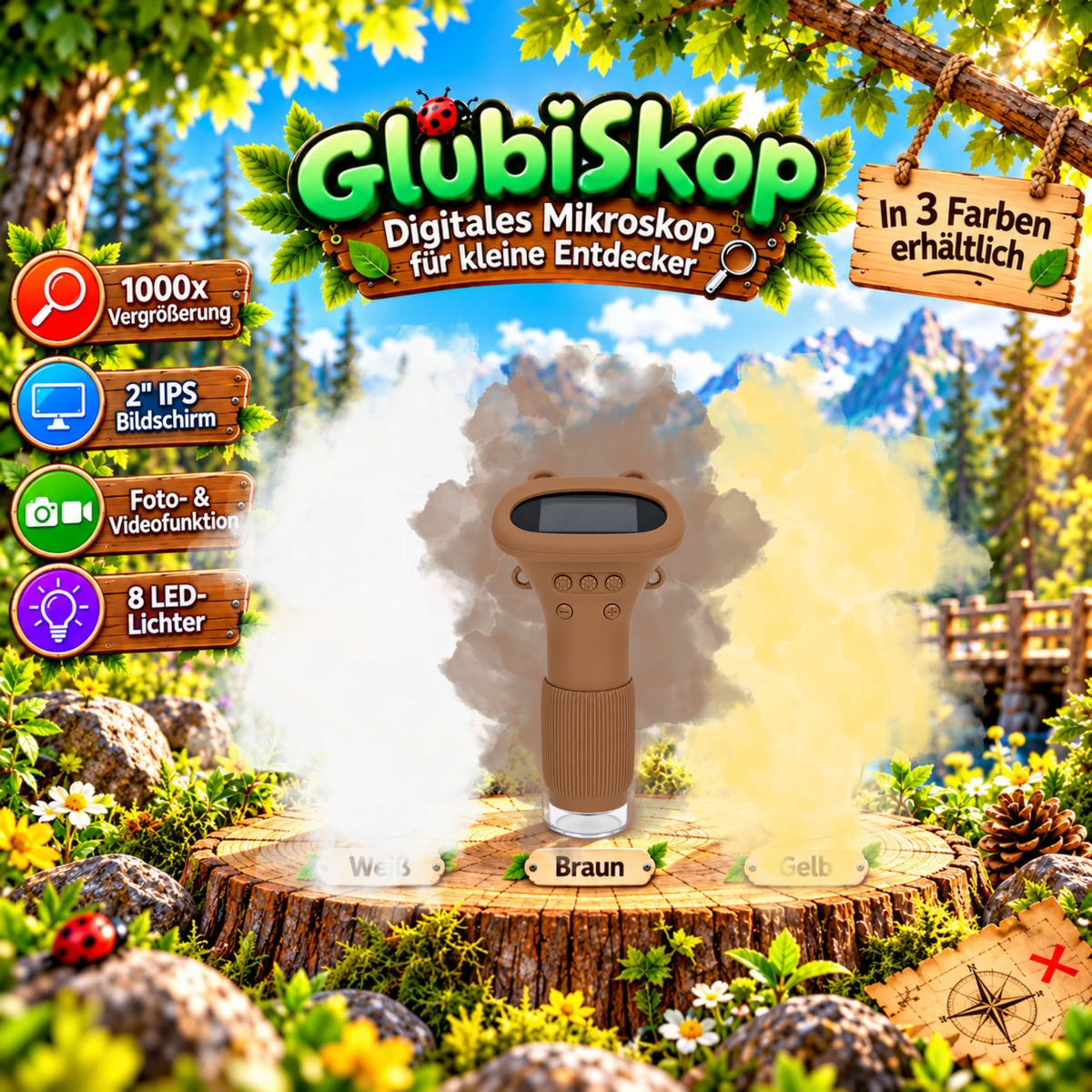 GlubiSkop™ - Digitales Mikroskop für kleine Entdecker