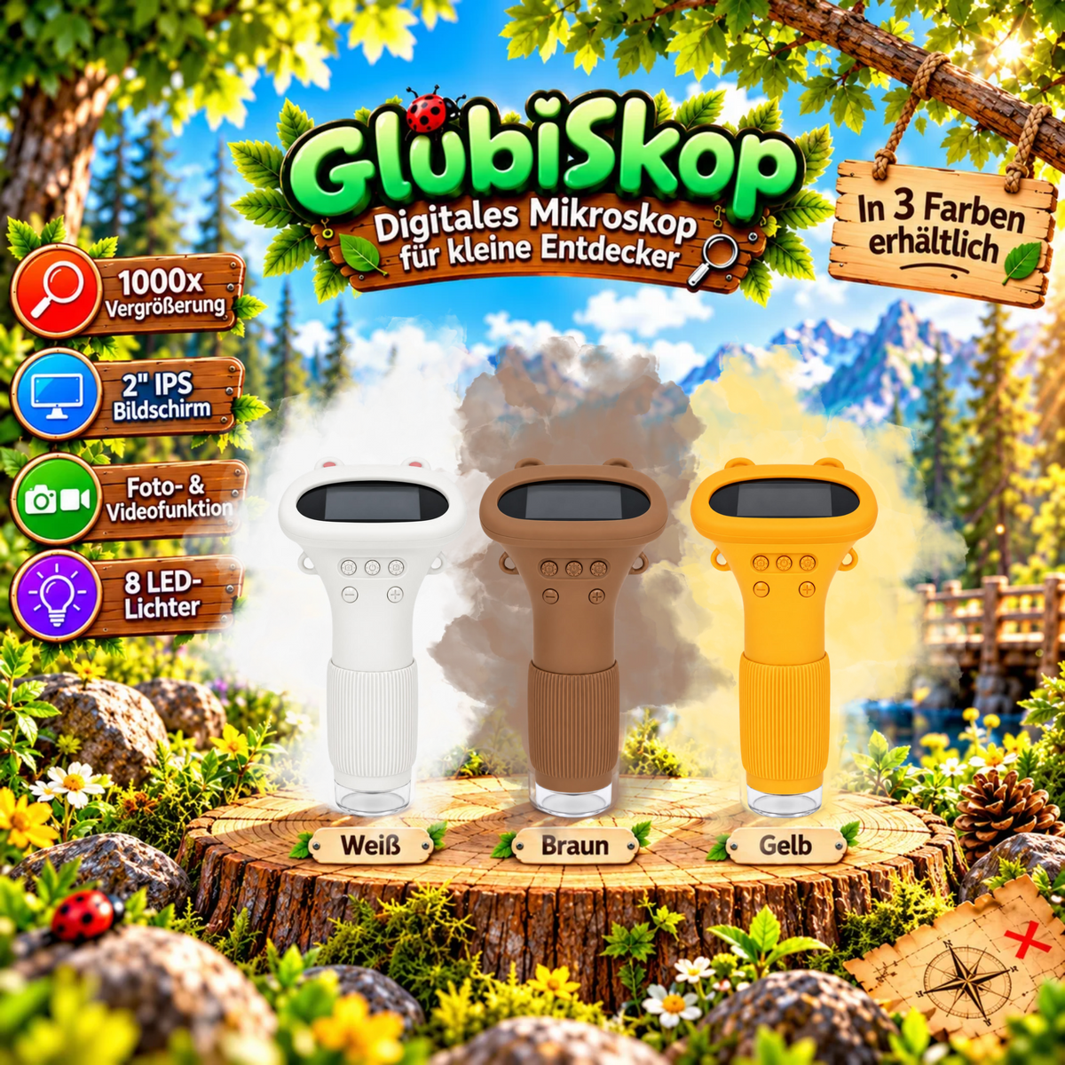 GlubiSkop™ - Digitales Mikroskop für kleine Entdecker